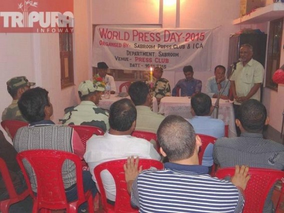 National Press Day celebrated in Sabroom Press Club